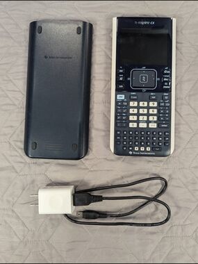 Texas Instruments TI-Nspire CX Graphing Calculator Tested w/ Cover & Charger